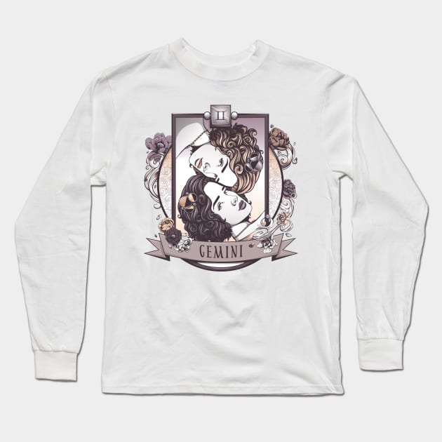 Gemini Long Sleeve T-Shirt by redappletees